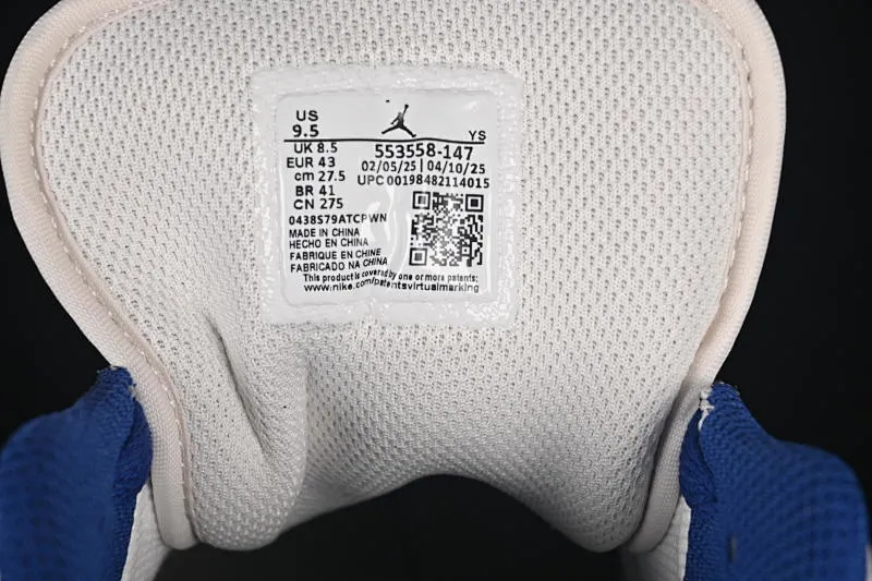 All categories Air Jordan Jordan series basketball shoes Air Jordan 1 Low Air Jordan 1 Low AJ1 Joe 1 blue and green color matching low-top cultural casual sneakers 553558-147